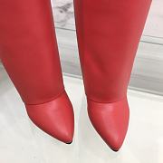 	 Bagsaaa Givenchy Shark Lock Ankle Long Boots in red leather - 5