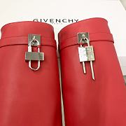 	 Bagsaaa Givenchy Shark Lock Ankle Long Boots in red leather - 2