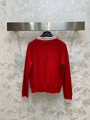 Bagsaaa Dior Round-Neck Red Sweater - 6