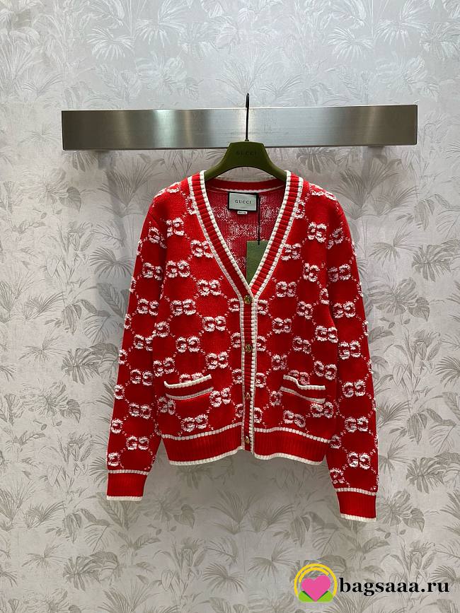 Bagsaa Gucci Red Cardigan - 1