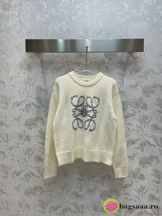 Bagsaaa Loewe Sweatshirt In White - 1