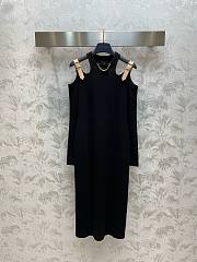 Bagsaaa Louis Vuitton Crew Neck Midi Length Dress - 1