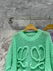 Bagsaa Loewe Anagram-pattern Dropped-shoulder Wool-blend Knitted Sweater  - 2