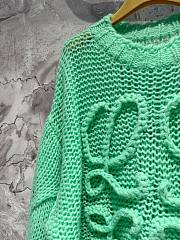 Bagsaa Loewe Anagram-pattern Dropped-shoulder Wool-blend Knitted Sweater  - 6