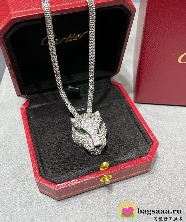Bagsaaa Cartier Panthere Diamond & 18K Necklace - 1