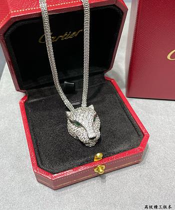 Bagsaaa Cartier Panthere Diamond & 18K Necklace