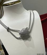 Bagsaaa Cartier Panthere Diamond & 18K Necklace - 4