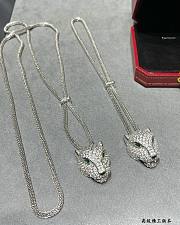 Bagsaaa Cartier Panthere Diamond & 18K Necklace - 3