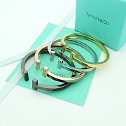 Bagsaaa Tiffany & Co Stainless Steel T Square Bangle Cuff Bracelet - 4