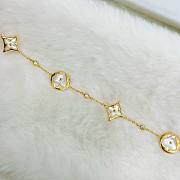 Bagsaaa Louis Vuitton 18K Monogram Diamond & Mother Of Pearl Bracelet - 5