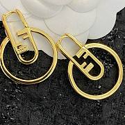Bagsaaa Fendi O Lock Earrings Gold-Colored - 2