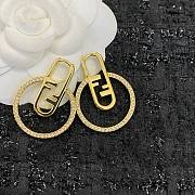 Bagsaaa Fendi O Lock Earrings Gold-Colored - 3