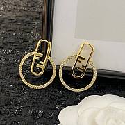 Bagsaaa Fendi O Lock Earrings Gold-Colored - 4