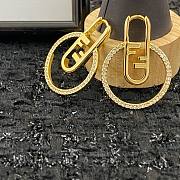 Bagsaaa Fendi O Lock Earrings Gold-Colored - 5