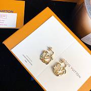 Bagsaaa Louis Vuitton Logo Stud Earrings Hoops - 5
