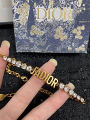 Bagsaaa Dior Gold with Crtystal Necklace - 5