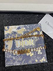 Bagsaaa Dior Gold with Crtystal Necklace - 4