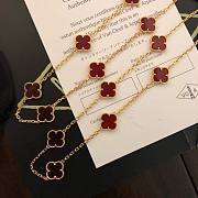 Bagsaaa Van Cleef & Arpels Vintage Alhambra Carnelian 20 Motif Gold Necklace - 5