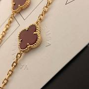 Bagsaaa Van Cleef & Arpels Vintage Alhambra Carnelian 20 Motif Gold Necklace - 2