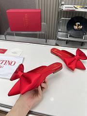 	 Bagsaaa Valentino Bow Red Mules - 6