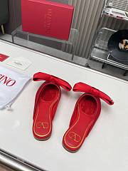 	 Bagsaaa Valentino Bow Red Mules - 5