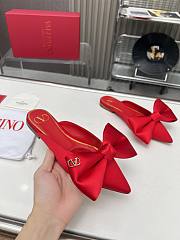 	 Bagsaaa Valentino Bow Red Mules - 4