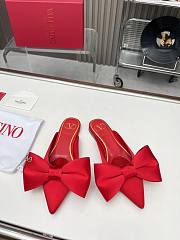 	 Bagsaaa Valentino Bow Red Mules - 3