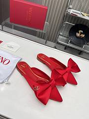	 Bagsaaa Valentino Bow Red Mules - 2