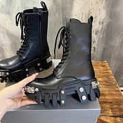 Bagsaaa Balenciaga Black Leather Bulldozer Boot - 6