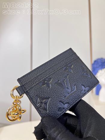 Bagsaaa Louis Vuitton Charms Monogram Empreinte Black Card Holder