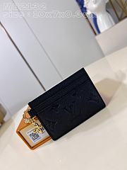 Bagsaaa Louis Vuitton Charms Monogram Empreinte Black Card Holder - 2