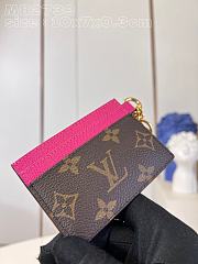 	 Bagsaaa Louis Vuitton Charms Monogram Canvas Pink Card Holder - 6