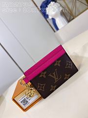 	 Bagsaaa Louis Vuitton Charms Monogram Canvas Pink Card Holder - 5