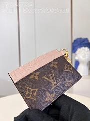 	 Bagsaaa Louis Vuitton Charms Monogram Canvas Light Pink Card Holder - 6