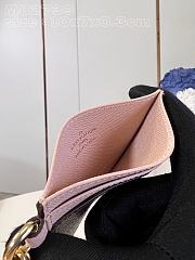	 Bagsaaa Louis Vuitton Charms Monogram Canvas Light Pink Card Holder - 4