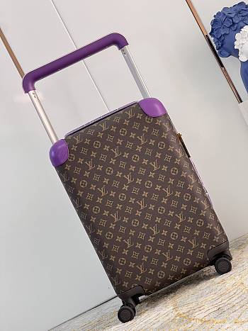 Bagsaaa Louis Vuitton Monogram canvas Rolling Luggage Purple - 35*23*53CM
