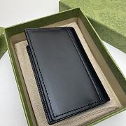 Bagsaaa Gucci GG Marmont card case in black smooth leather -7*10.5CM - 4