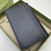 	 Bagsaaa Gucci GG Marmont card case in black leather -7*10.5CM - 4
