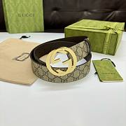 Bagsaaa Gucci GG Ebony Belt 3.8cm - 5