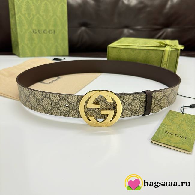 Bagsaaa Gucci Blondie Ebony Belt 3.8cm - 1