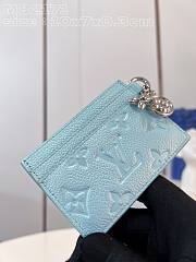 Bagsaaa Louis Vuitton Charms Monogram Empreinte Blue Card Holder - 3