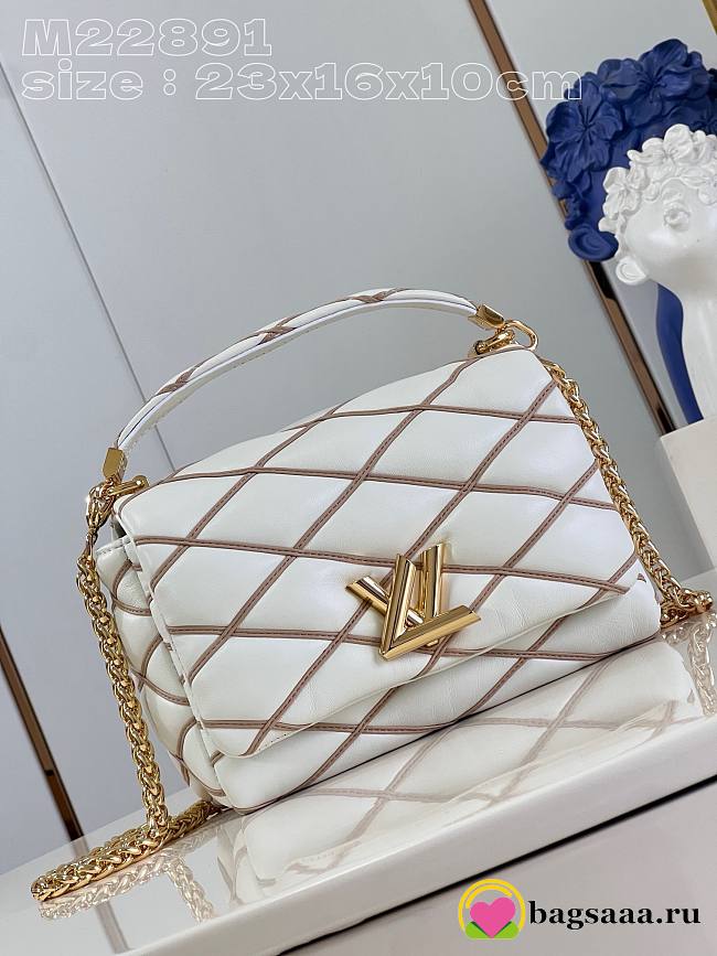Bagsaaa Louis Vuitton Twist Malletage Pico GO-14 MM bag white/brown - 1