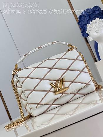 Bagsaaa Louis Vuitton Twist Malletage Pico GO-14 MM bag white/brown