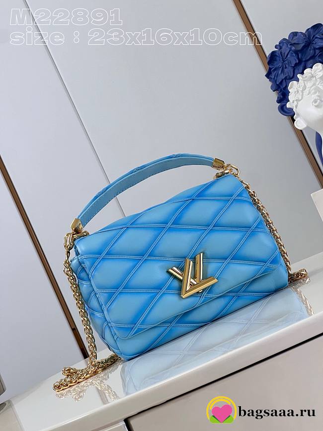 	 Bagsaaa Louis Vuitton Twist Malletage Pico GO-14 MM bag light blue - 1