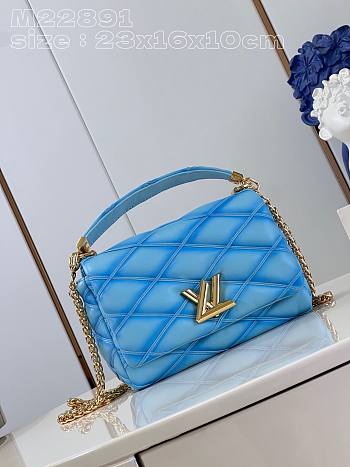 	 Bagsaaa Louis Vuitton Twist Malletage Pico GO-14 MM bag light blue