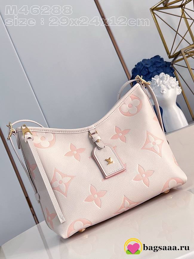 Bagsaaa Louis Vuitton Carryall PM bag Bicolor Ivory & Pink - 1