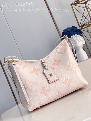 Bagsaaa Louis Vuitton Carryall PM bag Bicolor Ivory & Pink