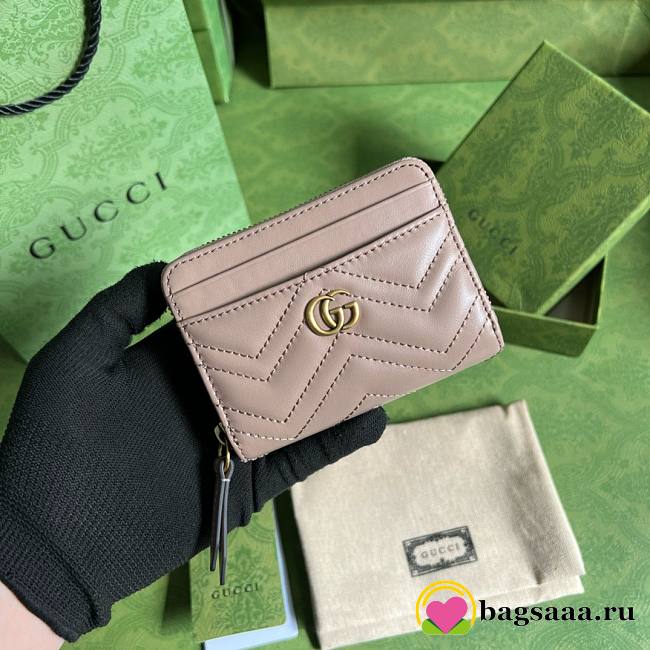 Bagsaaa Gucci Marmont Dust Pink Wallet - 1