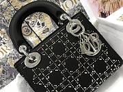 Bagsaaa Dior Lady Black Strass Cannage Satin Bag  - 4