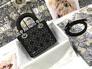 Bagsaaa Dior Lady Black Strass Cannage Satin Bag  - 5